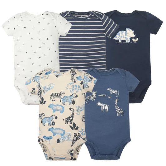 5 Pack Baby Rompers