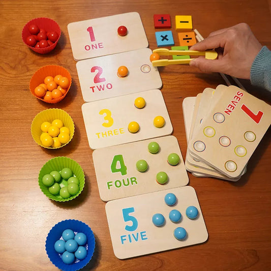 Educational Counting Bead Cards for Kids